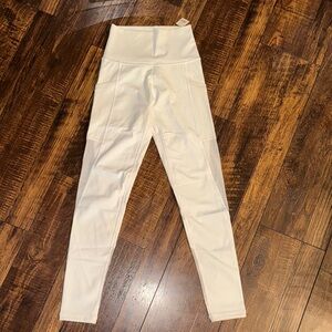 Aerie Cream High-Waisted Leggings